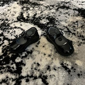 Stride Rite fancy girls black shoes